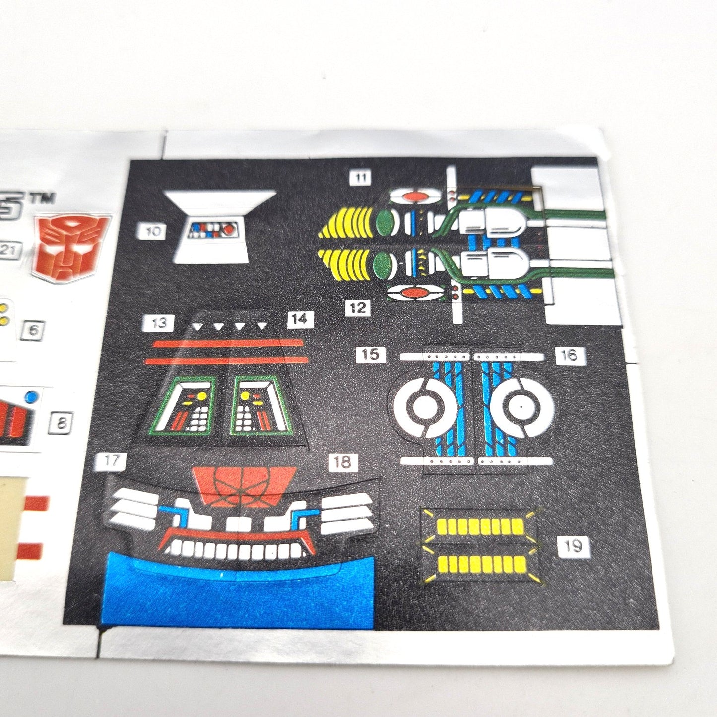 Transformers G1 Dinobots Grimlock Original Sticker Sheet W6