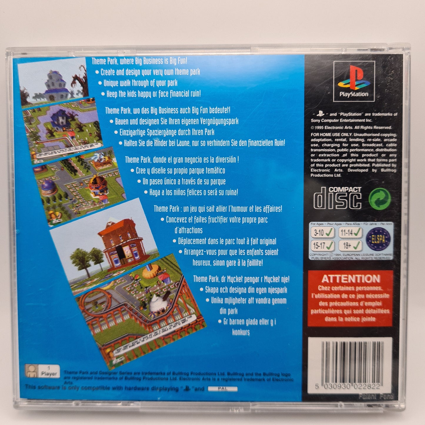 Theme Park Sony Playstation 1