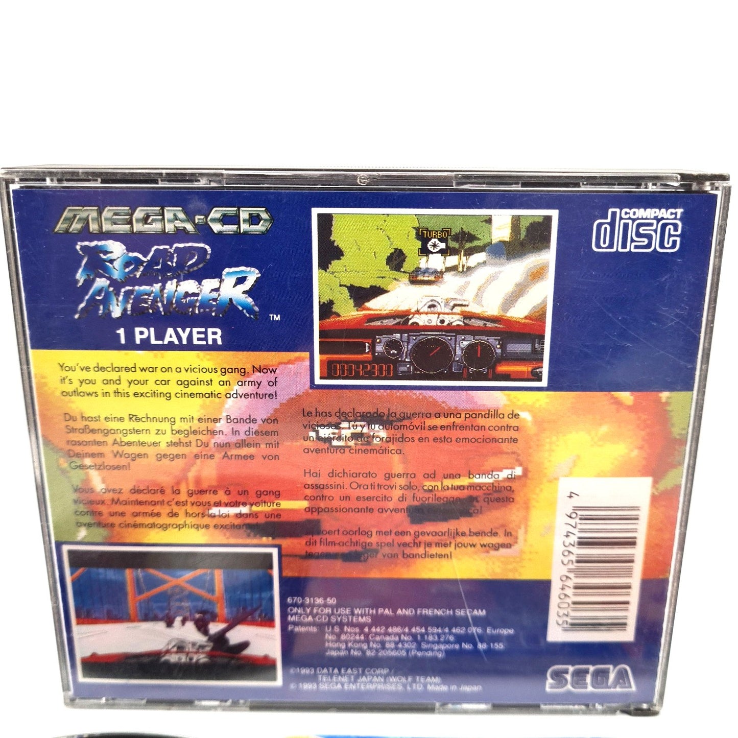 Road Avenger Sega Mega-CD Game