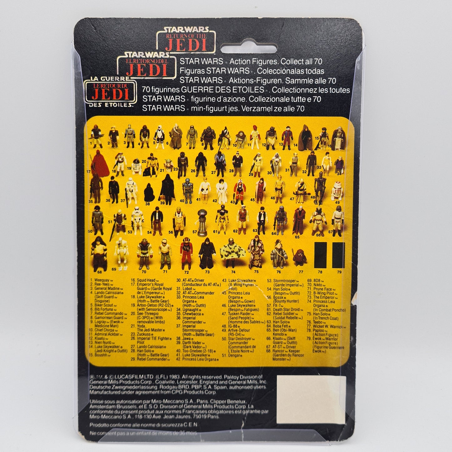 Star Wars Vintage Weequay Complete With Tri Logo Backing Card