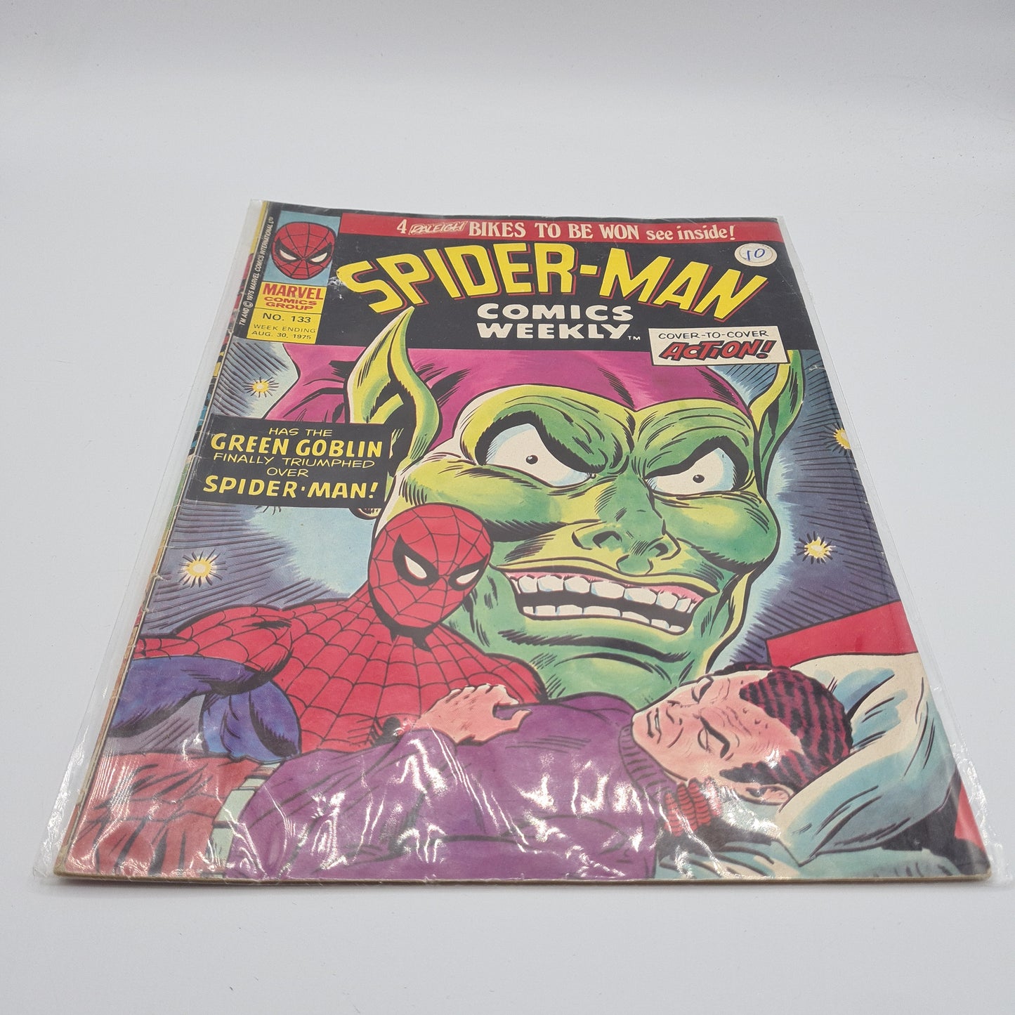 SPIDER-MAN Marvel Comics Weekly No 133 Date 30/08/1975 UK Paper Comic 99p