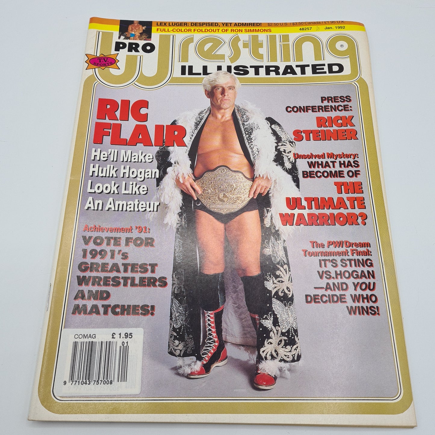 Pro Wrestling Illustrated January 1992 WWF WCW