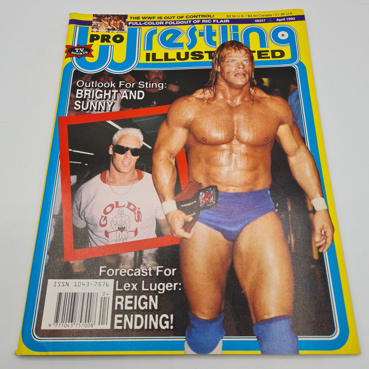 Pro Wrestling Illustrated April 1992 Lex Luger WWF WCW