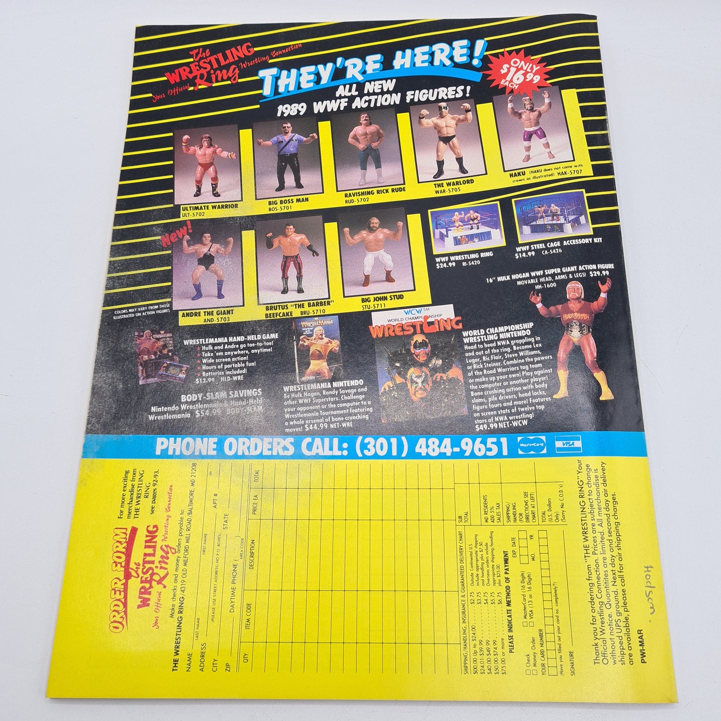 Pro Wrestling Illustrated Magazine March 1990 Hulk Hogan Rick Flair WCW WWF