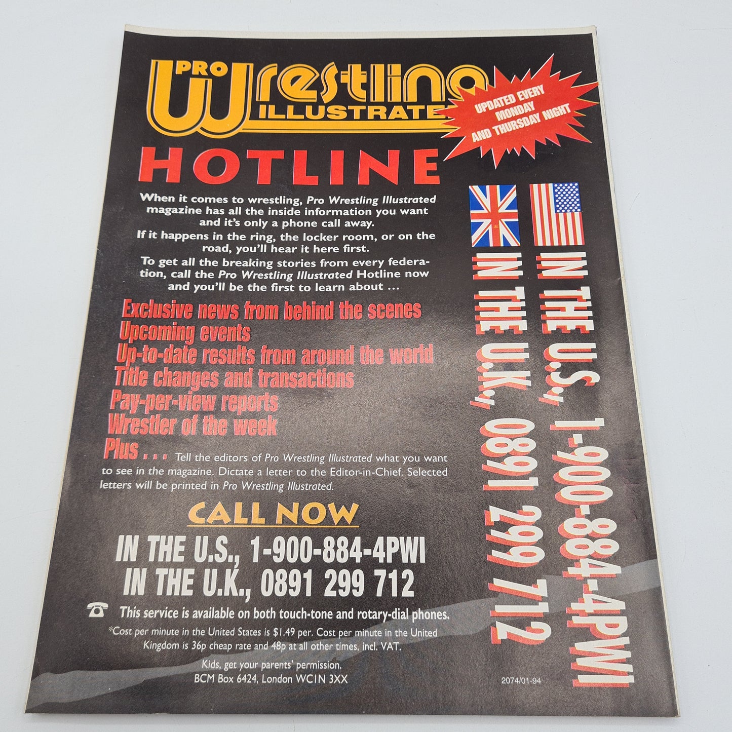 Pro Wrestling Illustrated Magazine November 1994 Hulk Hogan WWF WCW