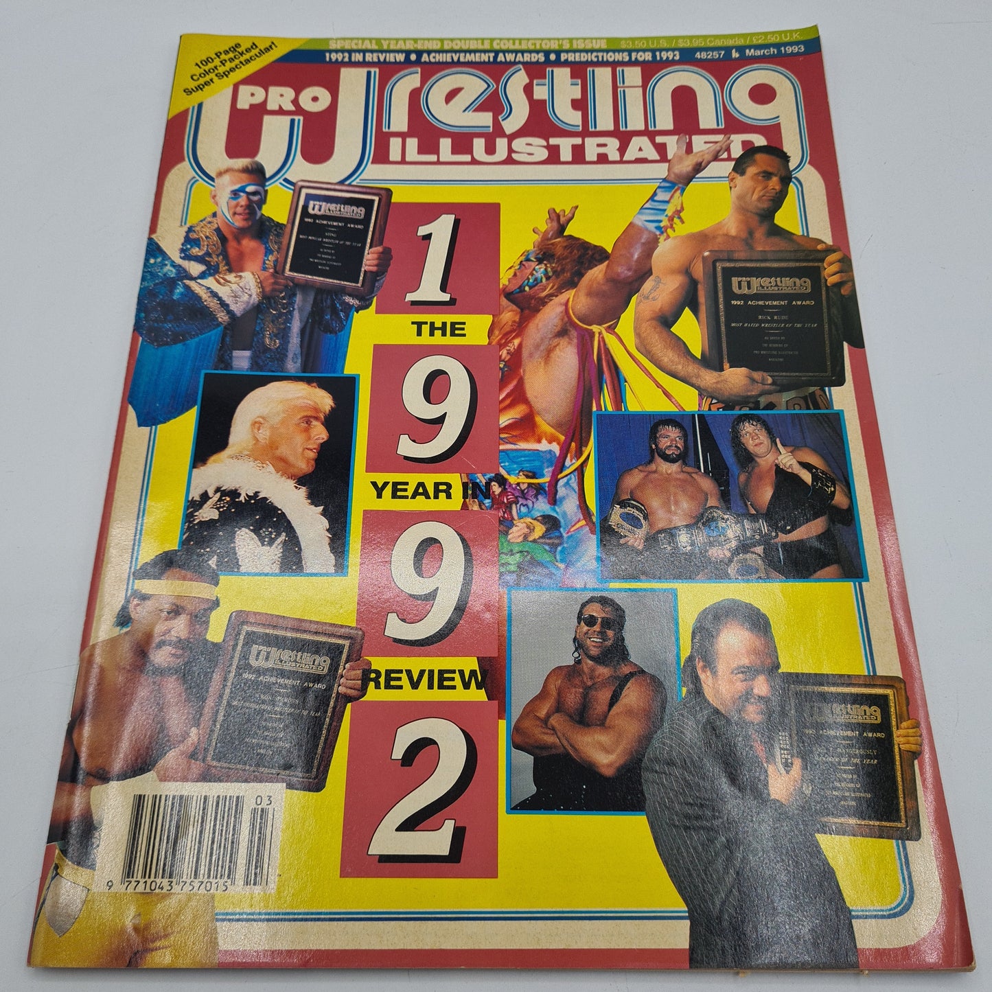 Pro Wrestling Illustrated Magazine March 1993 Sting Warrior Rick Rude WWF WCW