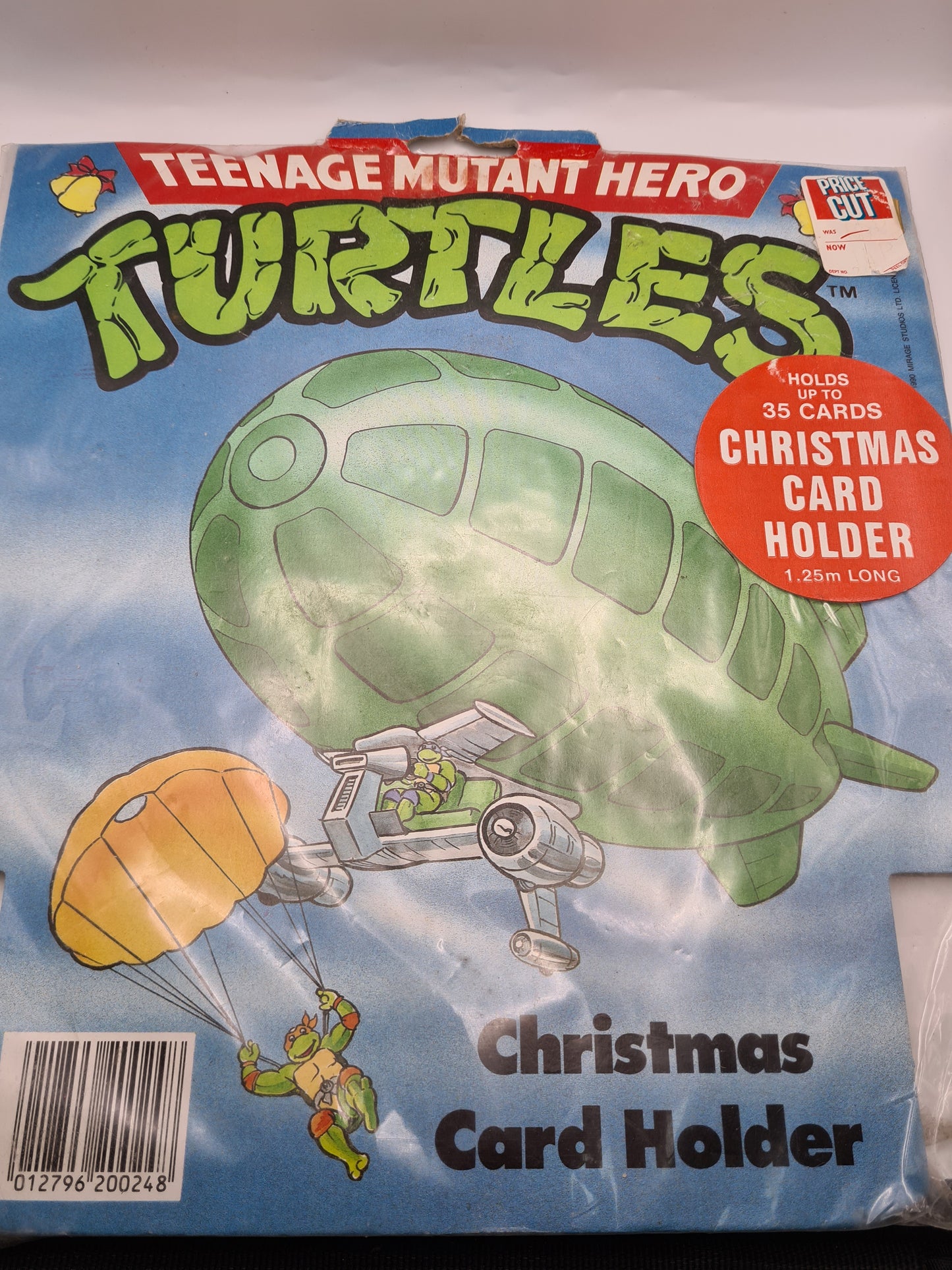 TEENAGE MUTANT HERO TURTLES Christmas Xmas Card Holder 1990 Ninja W3