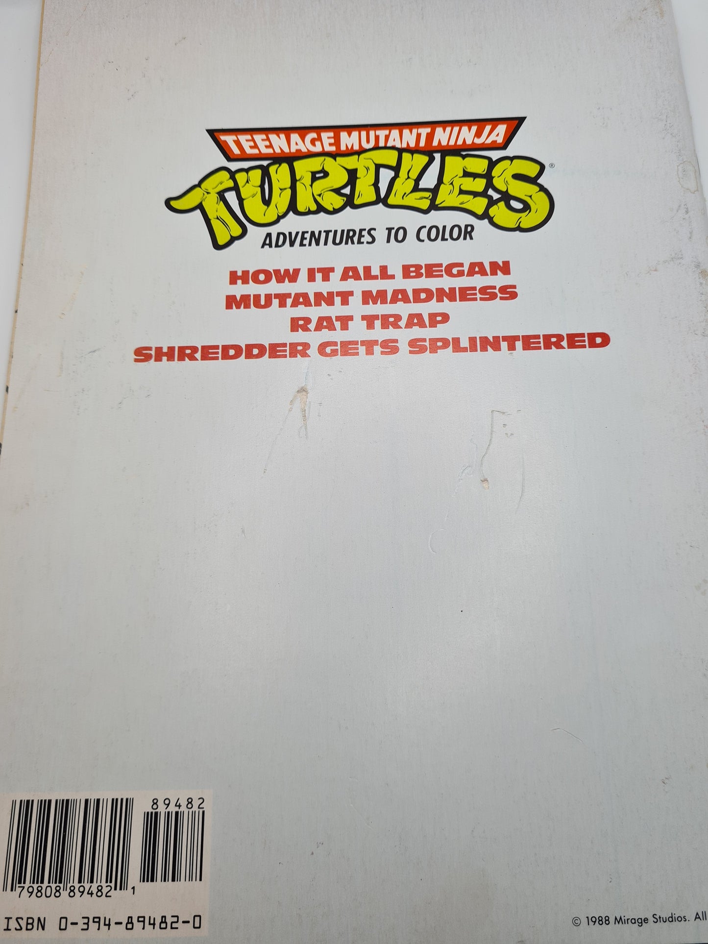 TMNT Teenage Mutant Ninja Turtles SHREDDER GETS SPLINTERED COLOUR IN COLOURING W3