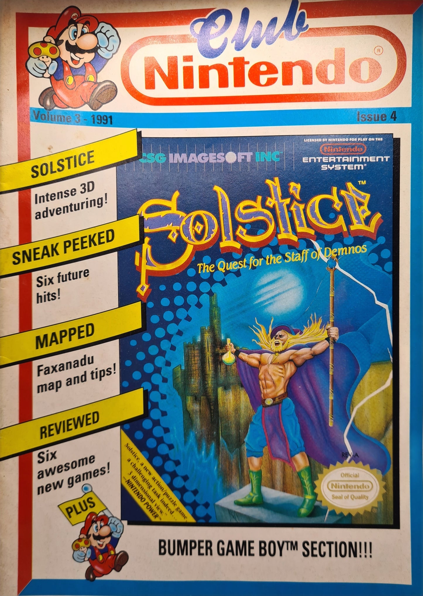Club Nintendo Magazine Volume 3 1991 Issue #4 W4