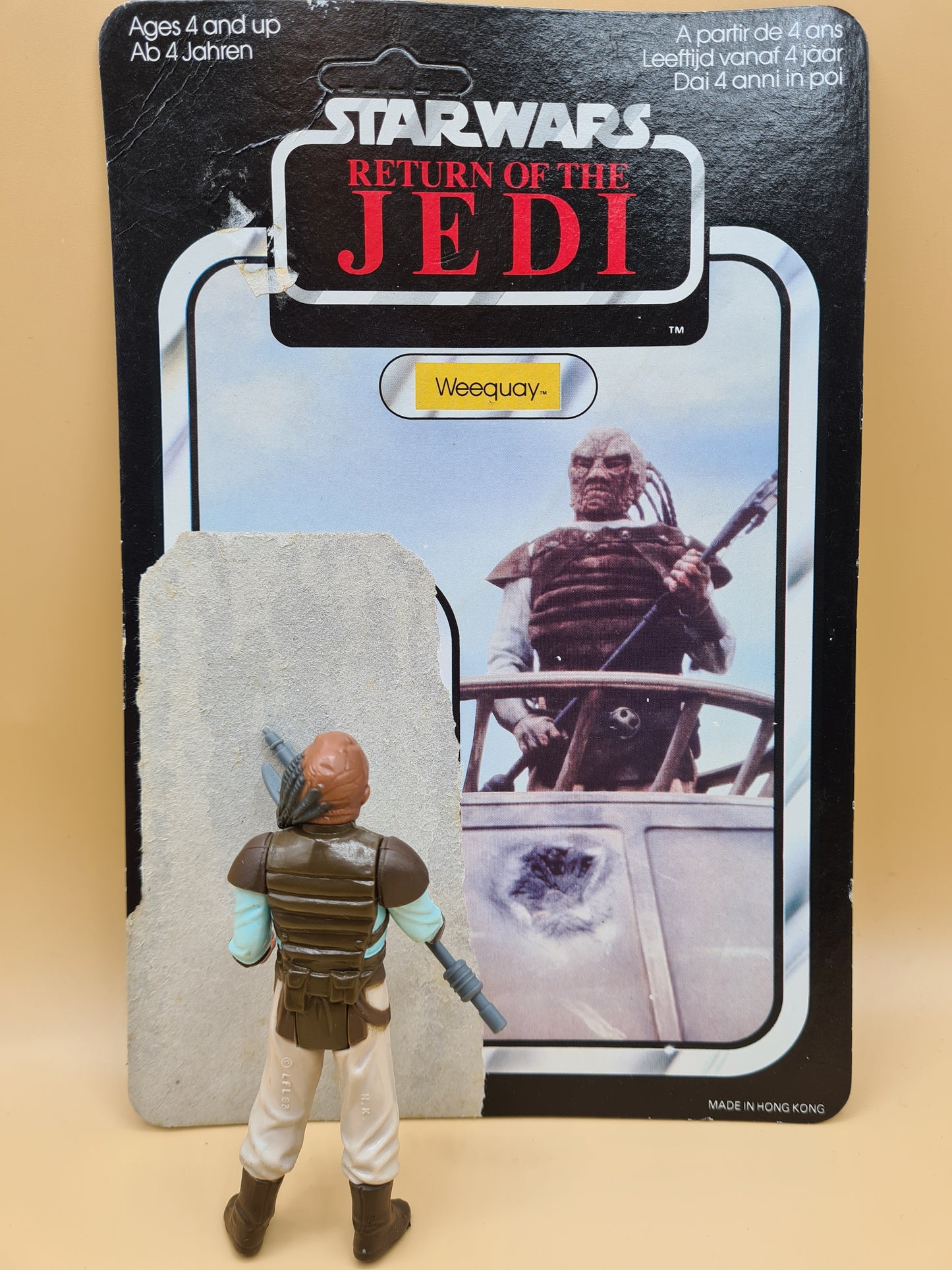 Star Wars Weequay Palitoy ROTJ Cardback 65 Back 1983 Backing Card Figure