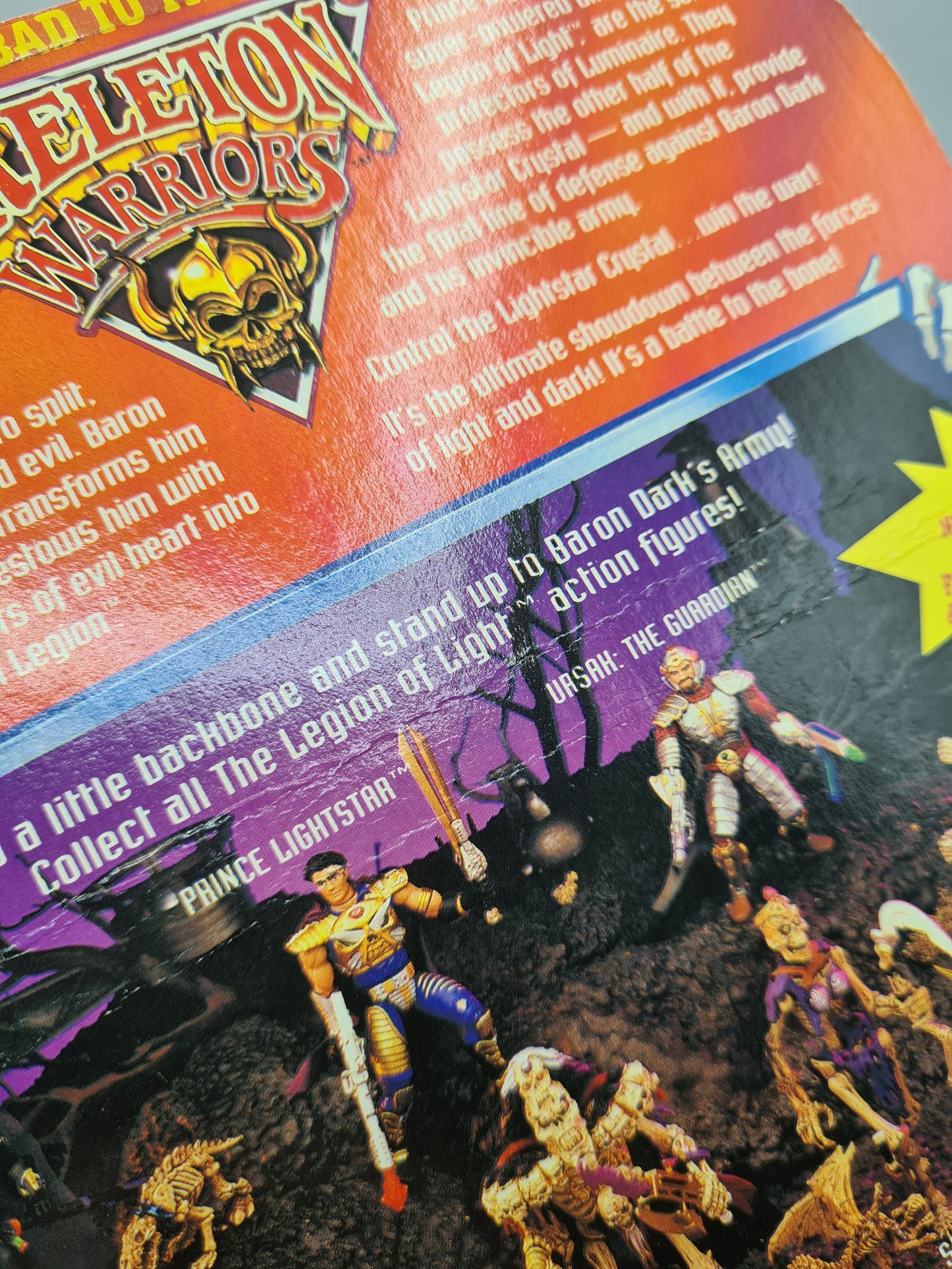 Playmates Skeleton Warriors Prince Lightstar Sealed on card 90s Action Figure