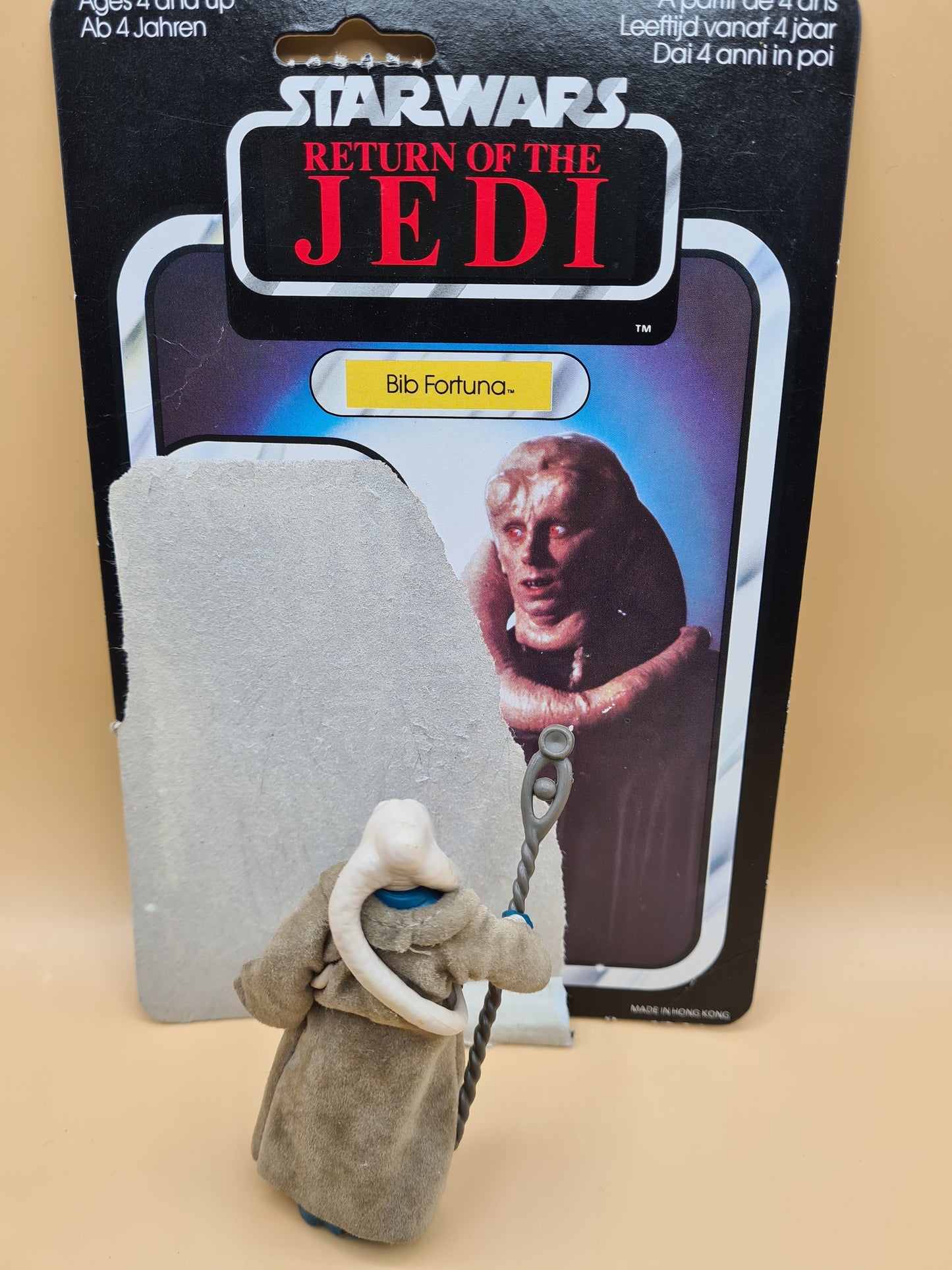 Star Wars Bib Fortuna Action Figure Rotj 1983 + Backing Card