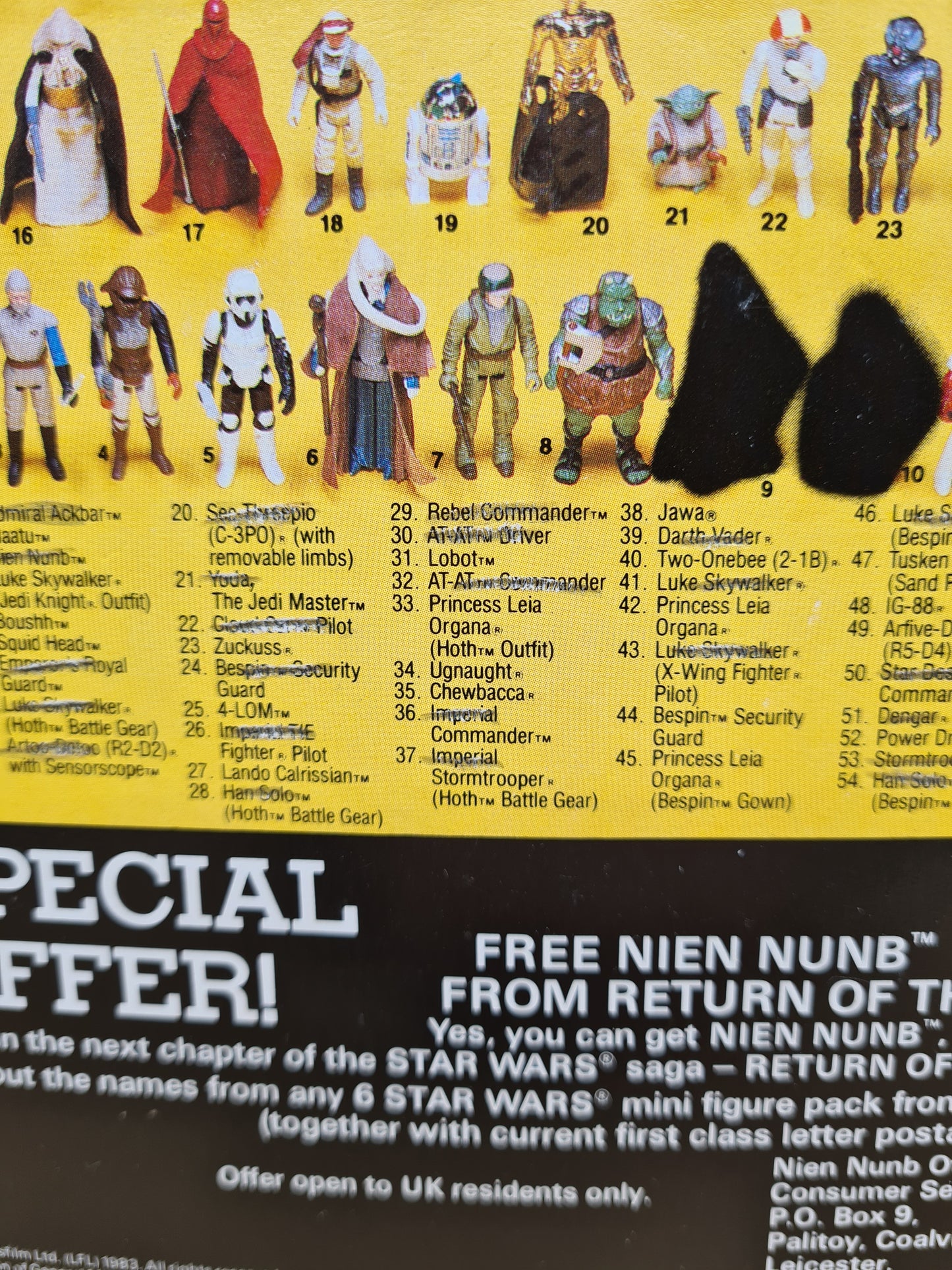 Star Wars 1983 Kenner Chief Chirpa 65-Back Cardback
