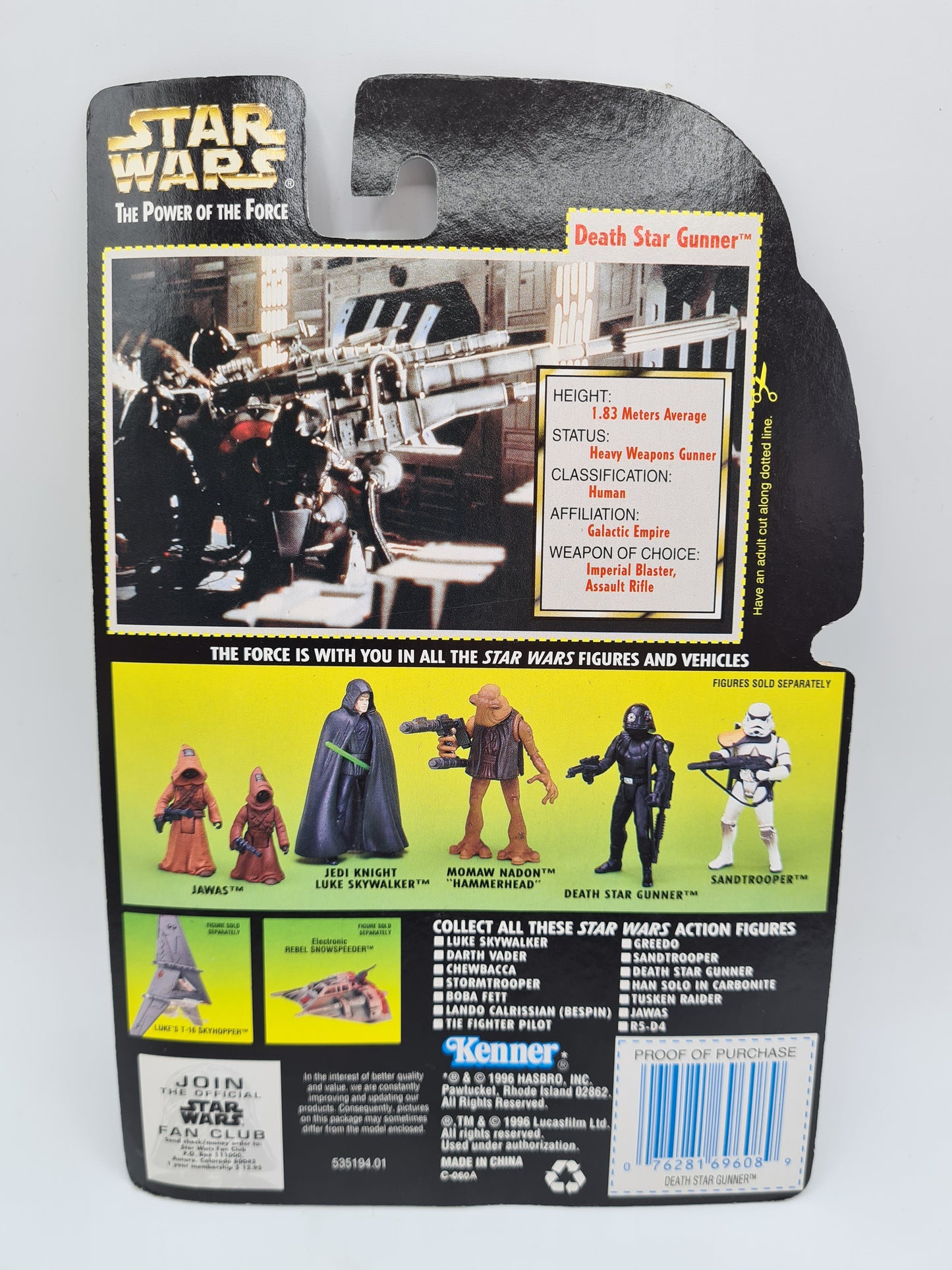 Star Wars Power Of The Force Death Star Gunner Figure Kenner
