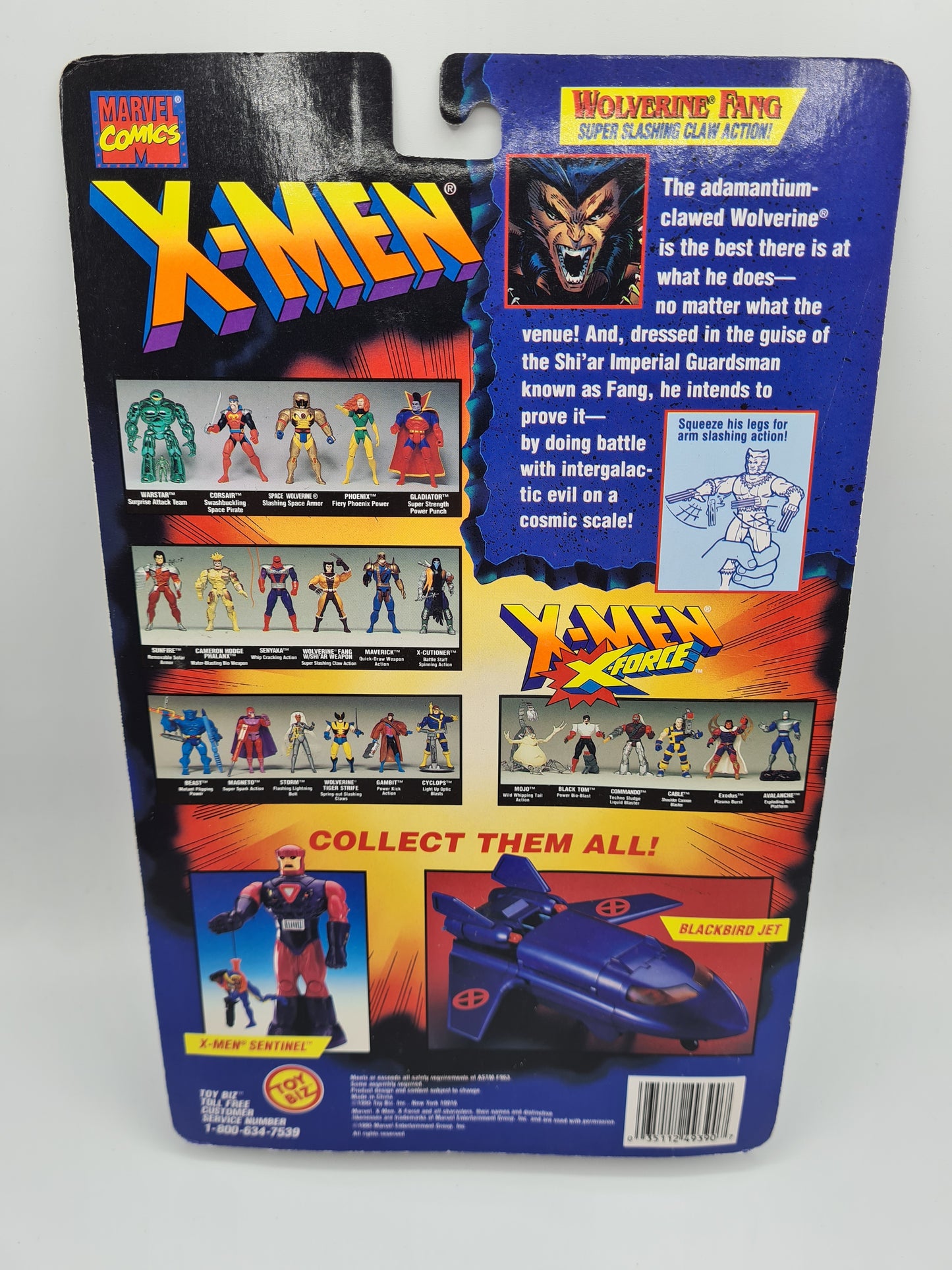 Marvel X-Men Wolverine Fang Mutant Genesis Series Action Figure Toy Biz 1995