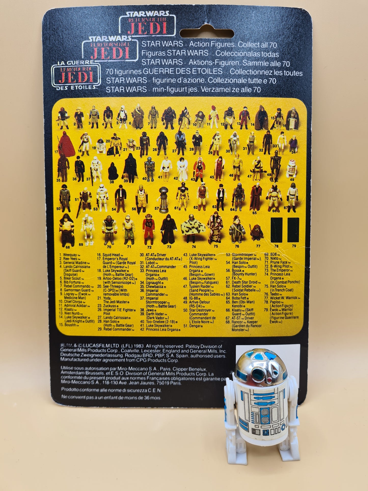ROTJ R2-D2 Artoo Detto Sensorscope Figure 79 Backing Card