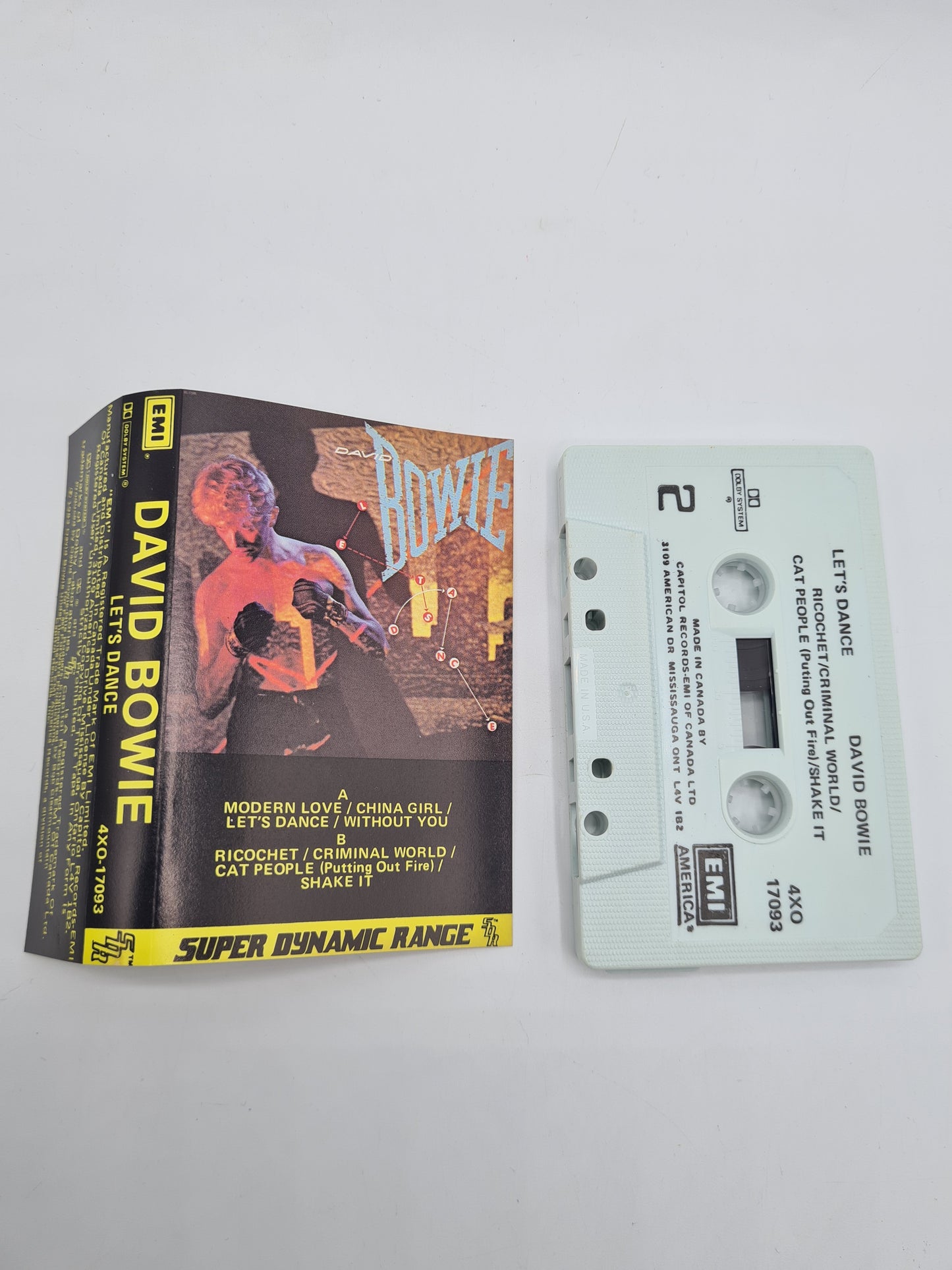 David Bowie Let's Dance SDR cassette EMI Canada 1983
