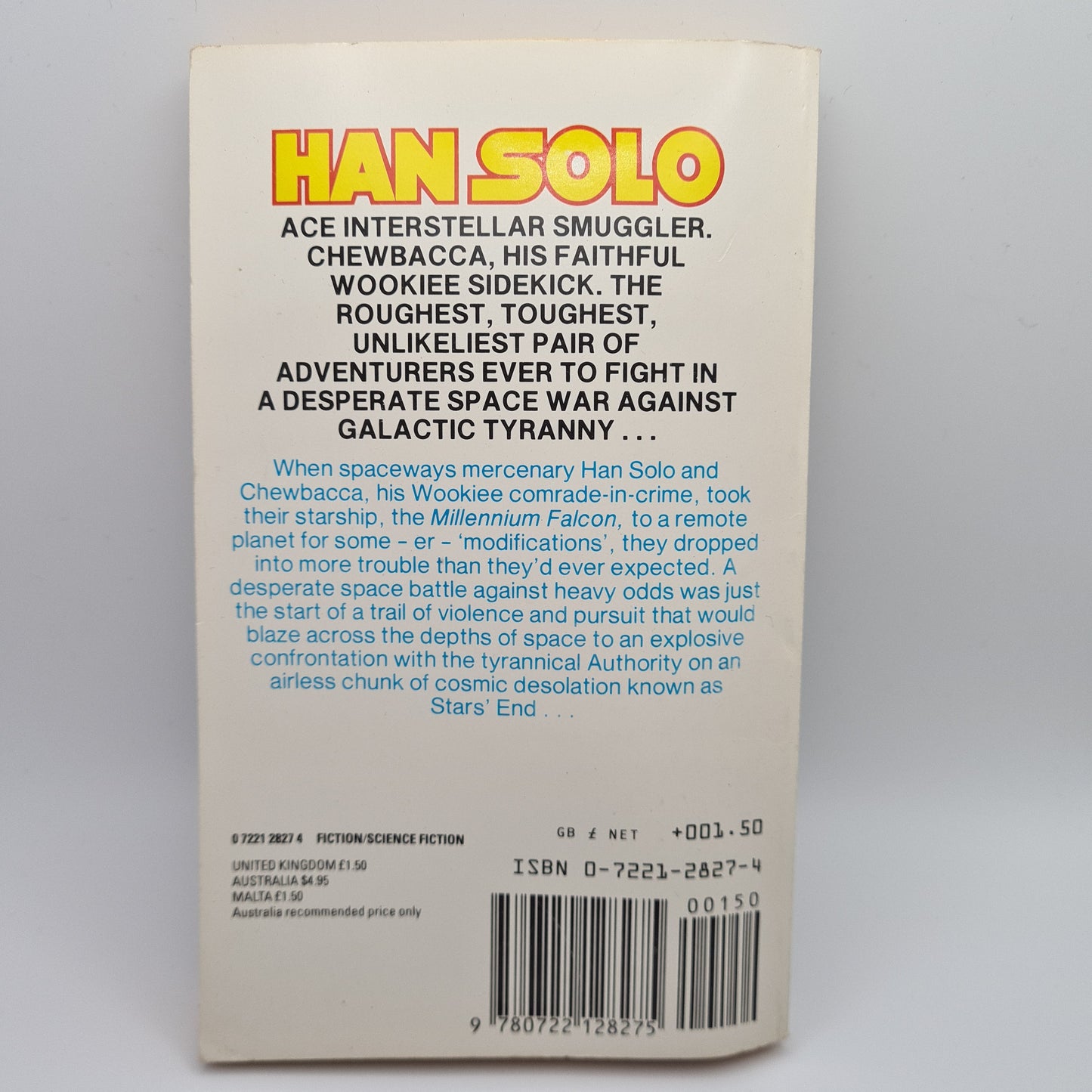 Star Wars Han Solo At Stars' End Novel Book