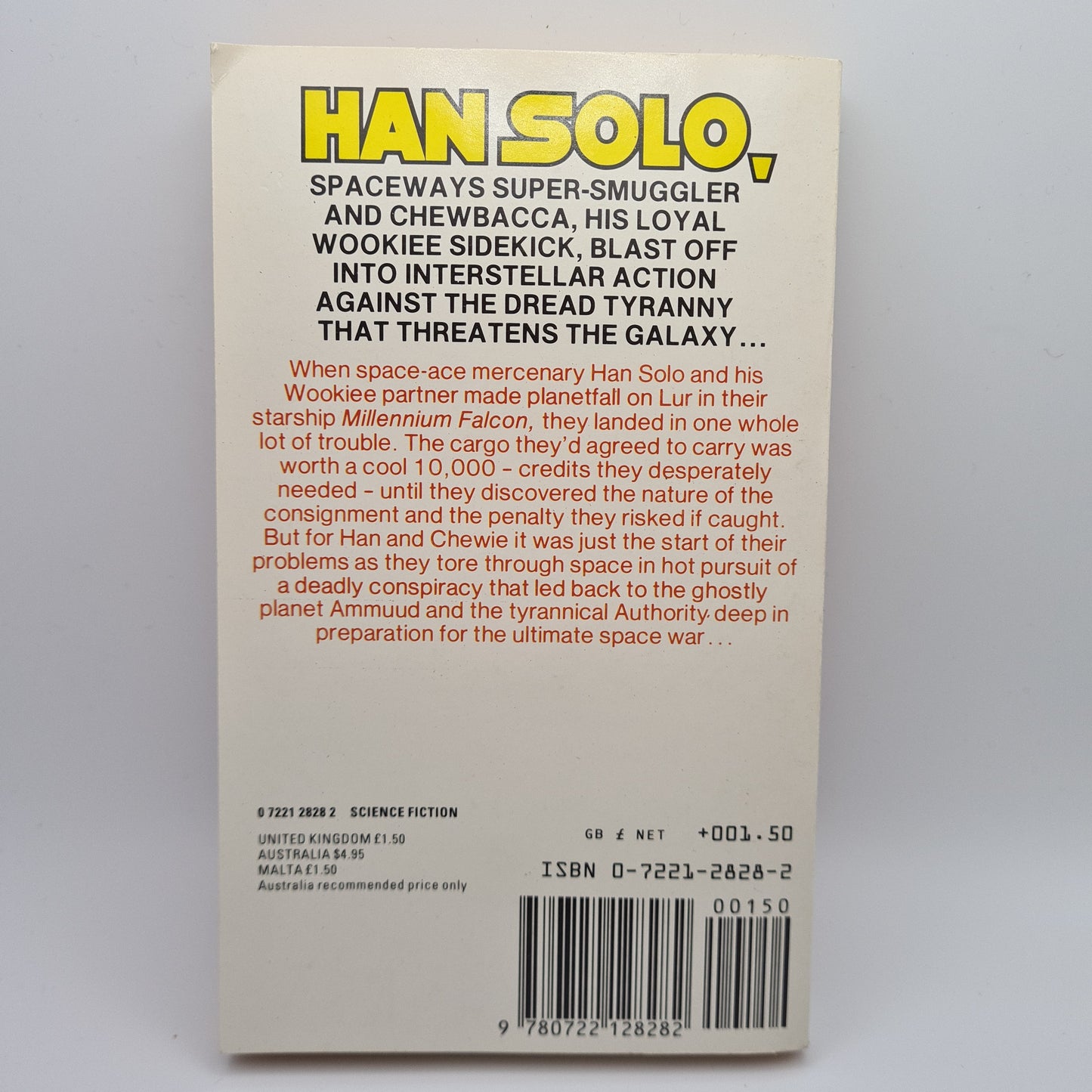 Star Wars Han Solo's Revenge Novel Bool