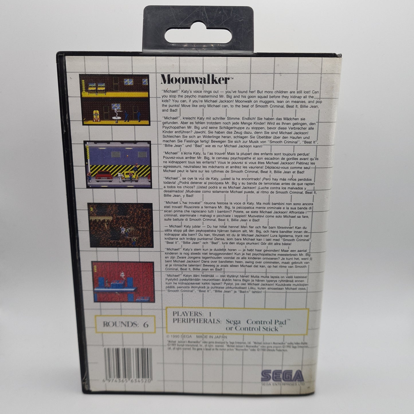 Michael Jackson's Moonwalker Sega Master System W4