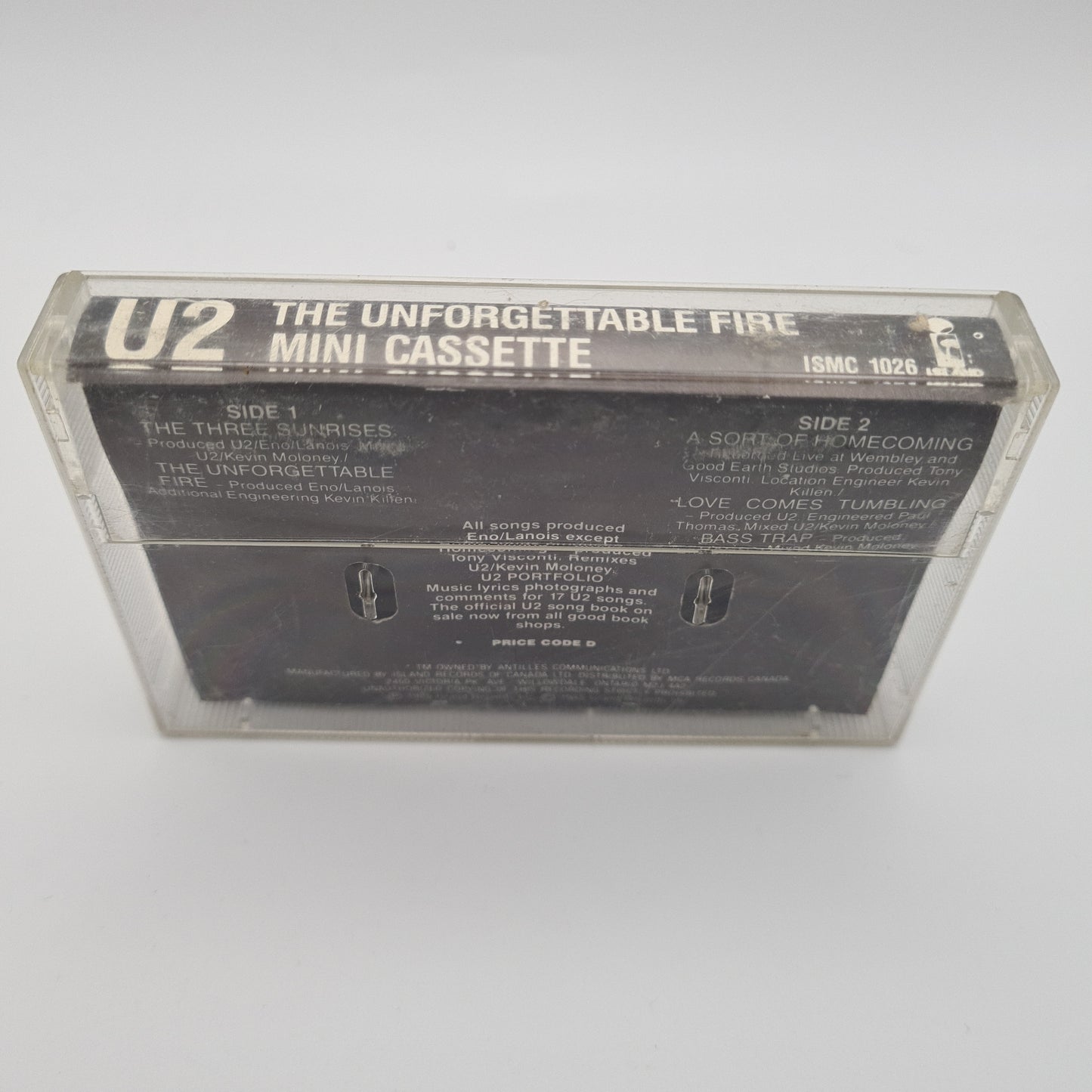 U2 The Unforgettable Fire Cassette Tape
