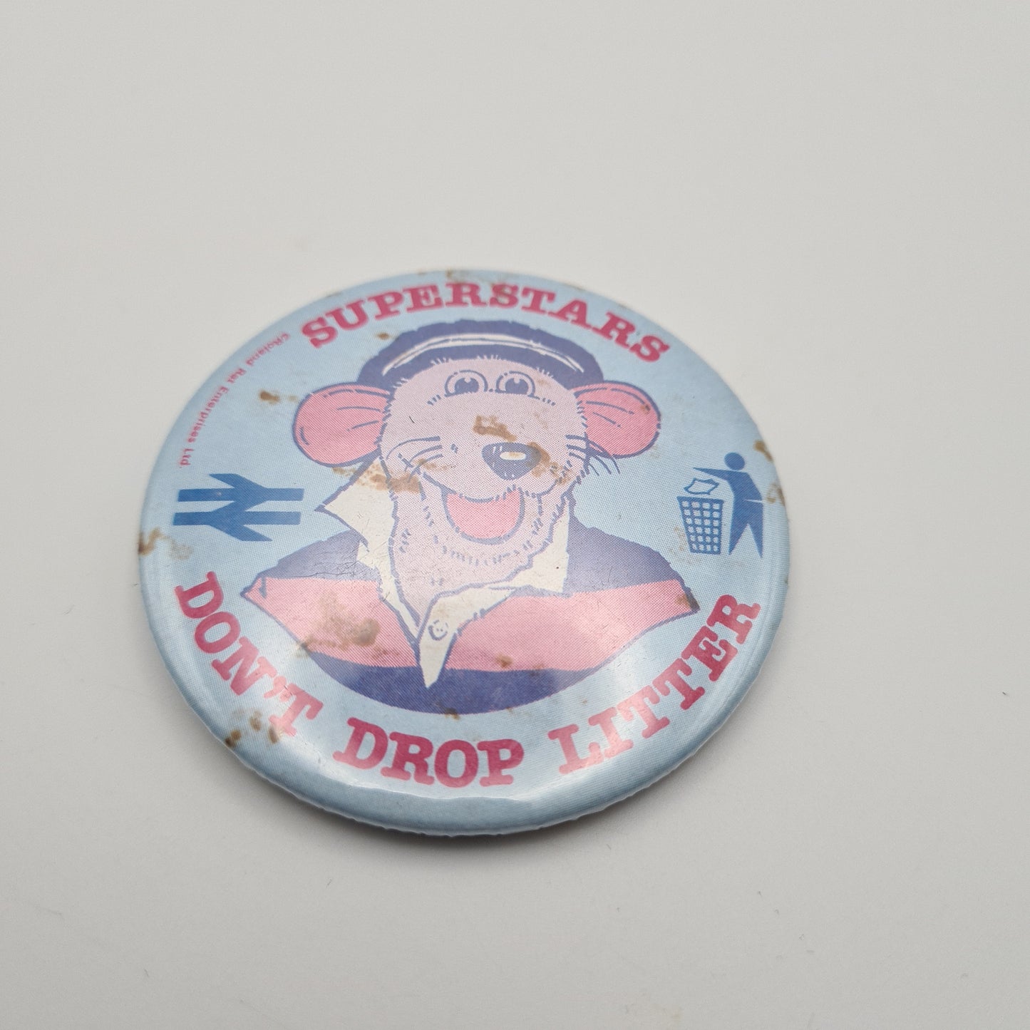 Roland Rat 'Dont drop Litter' Badge