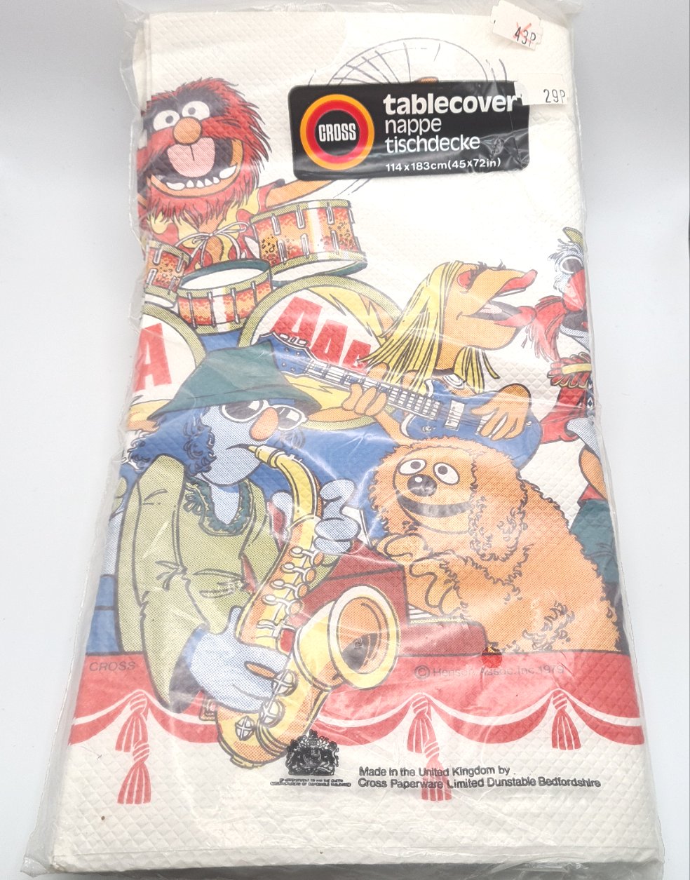 The Muppets Disney Vintage Tablecover 1979 W6