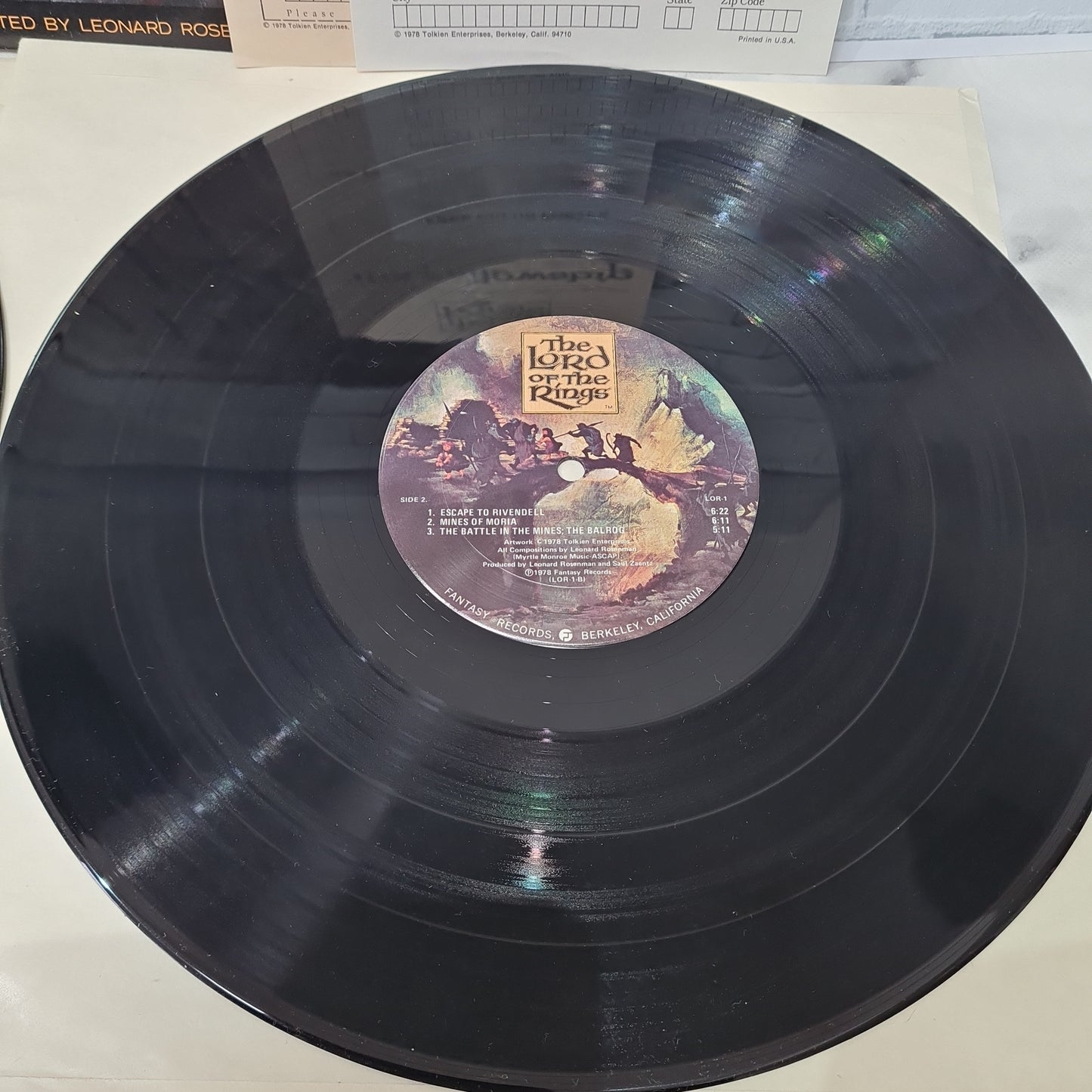 The Lord Of The Rings OST 12" LP Vinyl 1978