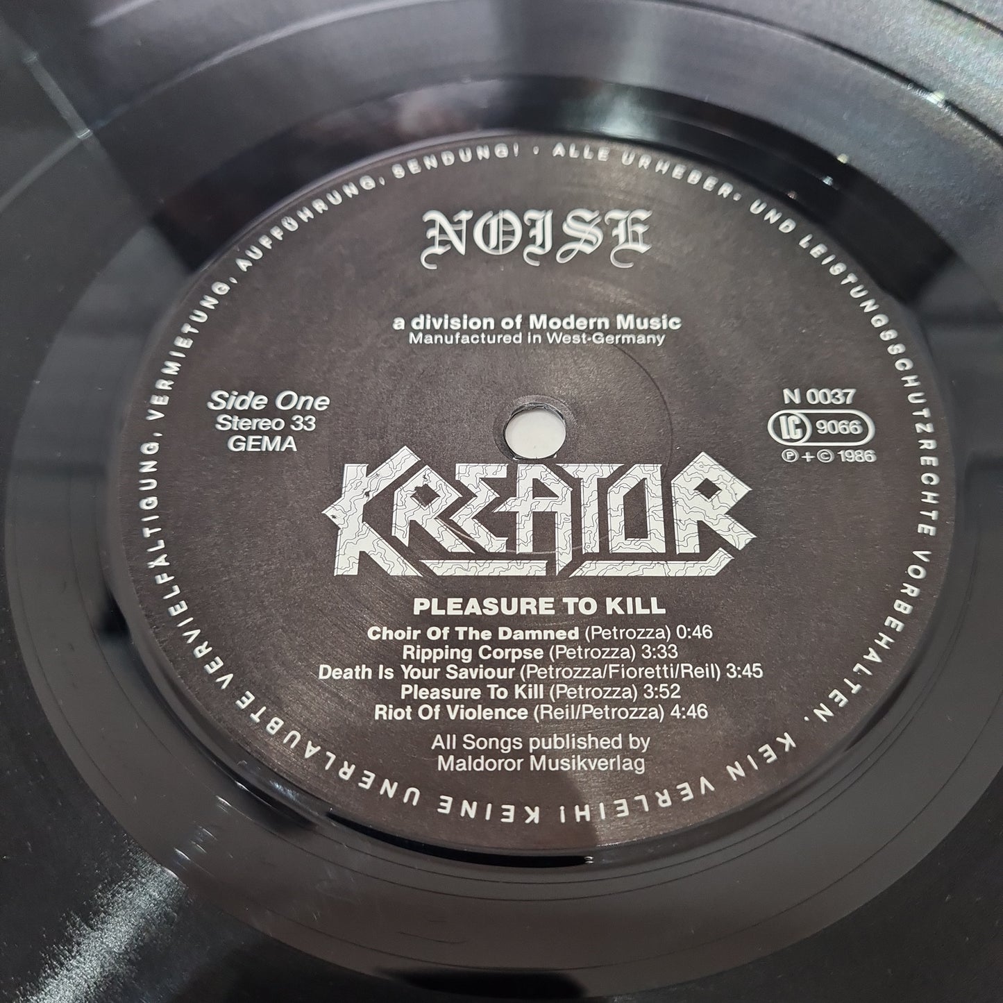Kreator 'Pleasure To Kill' 12" Vinyl LP 1986
