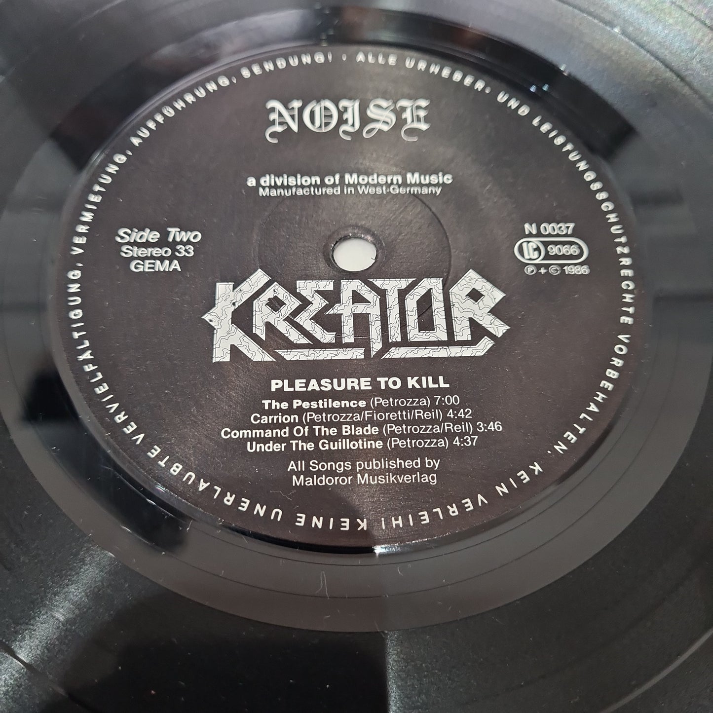 Kreator 'Pleasure To Kill' 12" Vinyl LP 1986