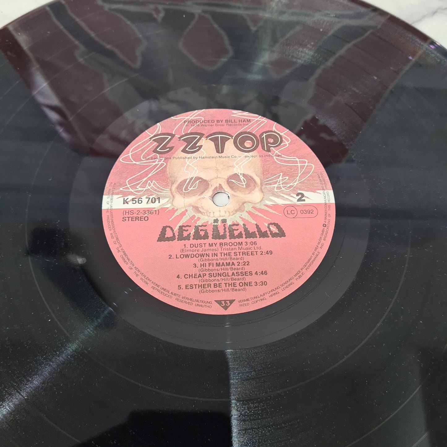 ZZ Top 'Deguello' LP 12" Vinyl 1979