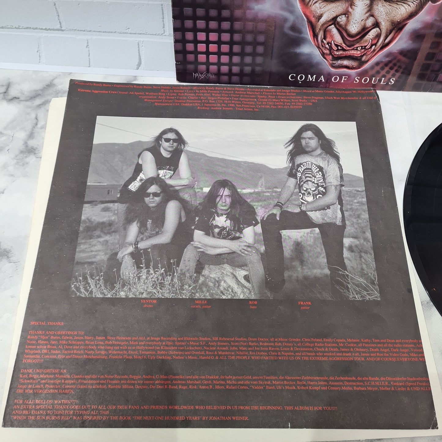 Kreator 'Coma Of Souls' LP 12" Vinyl 1990
