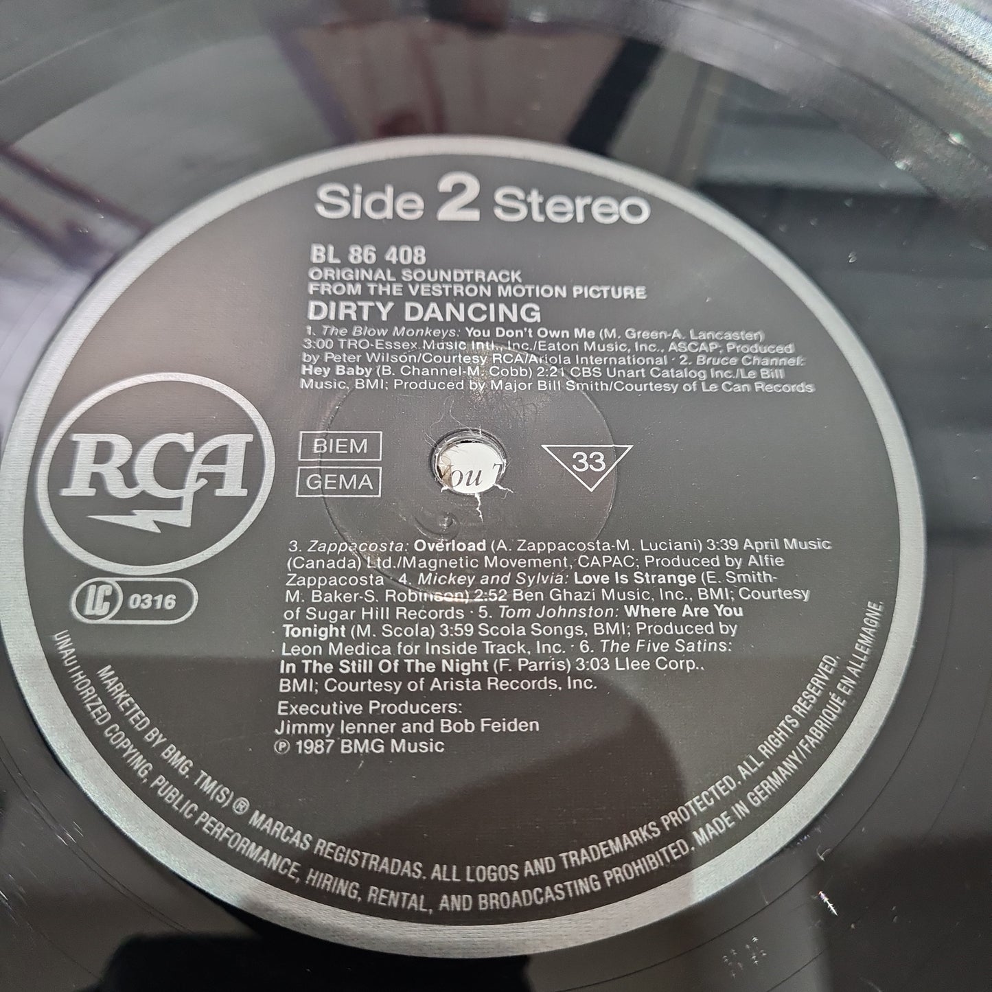 Dirty Dancing OST Vinyl Record 1987