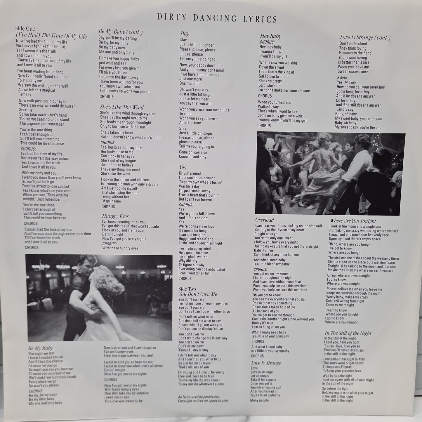 Dirty Dancing OST Vinyl Record 1987