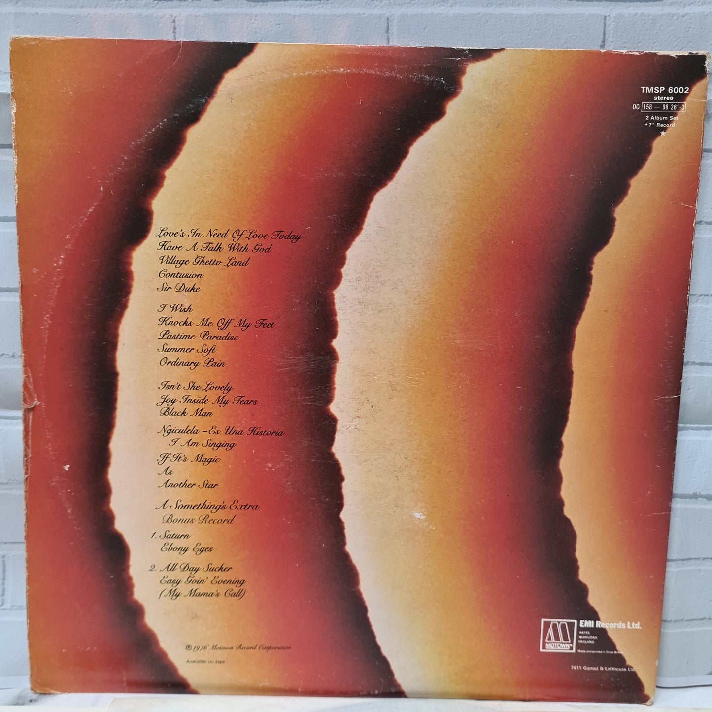 Stevie Wonder 'Songs In The Key Of Life' Vinyl x2 LP's 1976