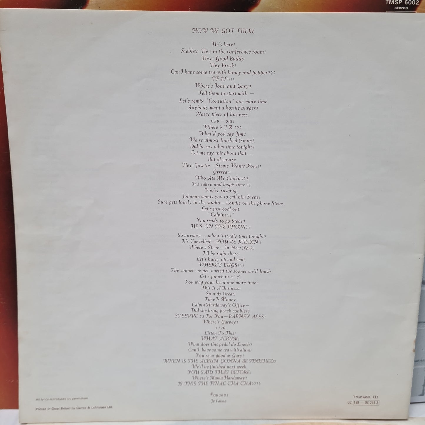 Stevie Wonder 'Songs In The Key Of Life' Vinyl x2 LP's 1976