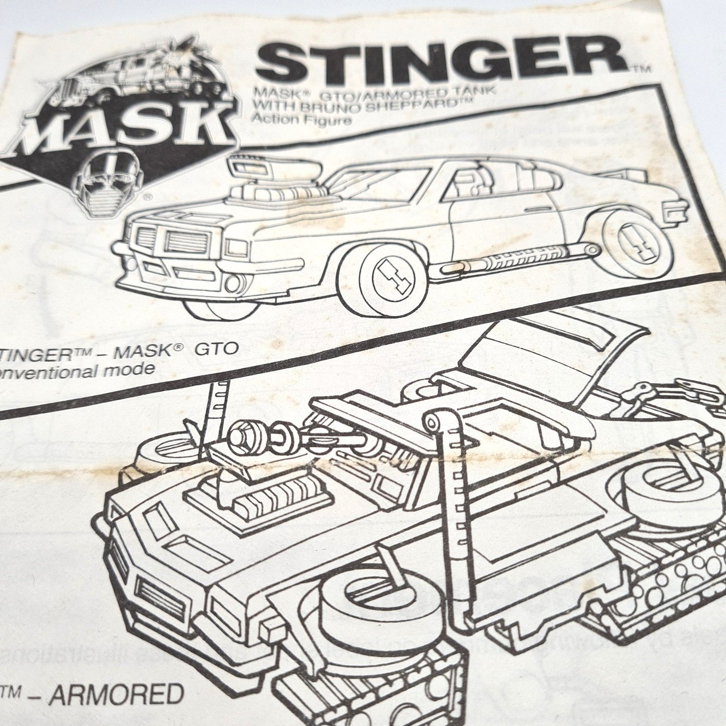 MASK Kenner Stinger Instructions W6