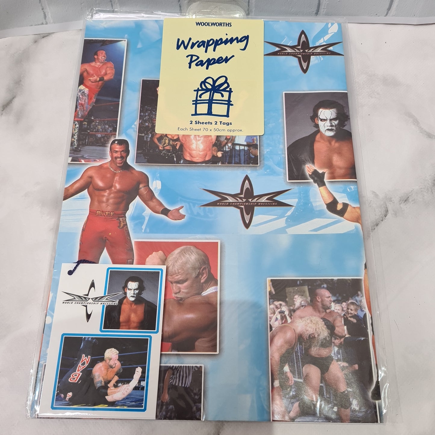 WCW WWF Wrapping Paper Sealed W8