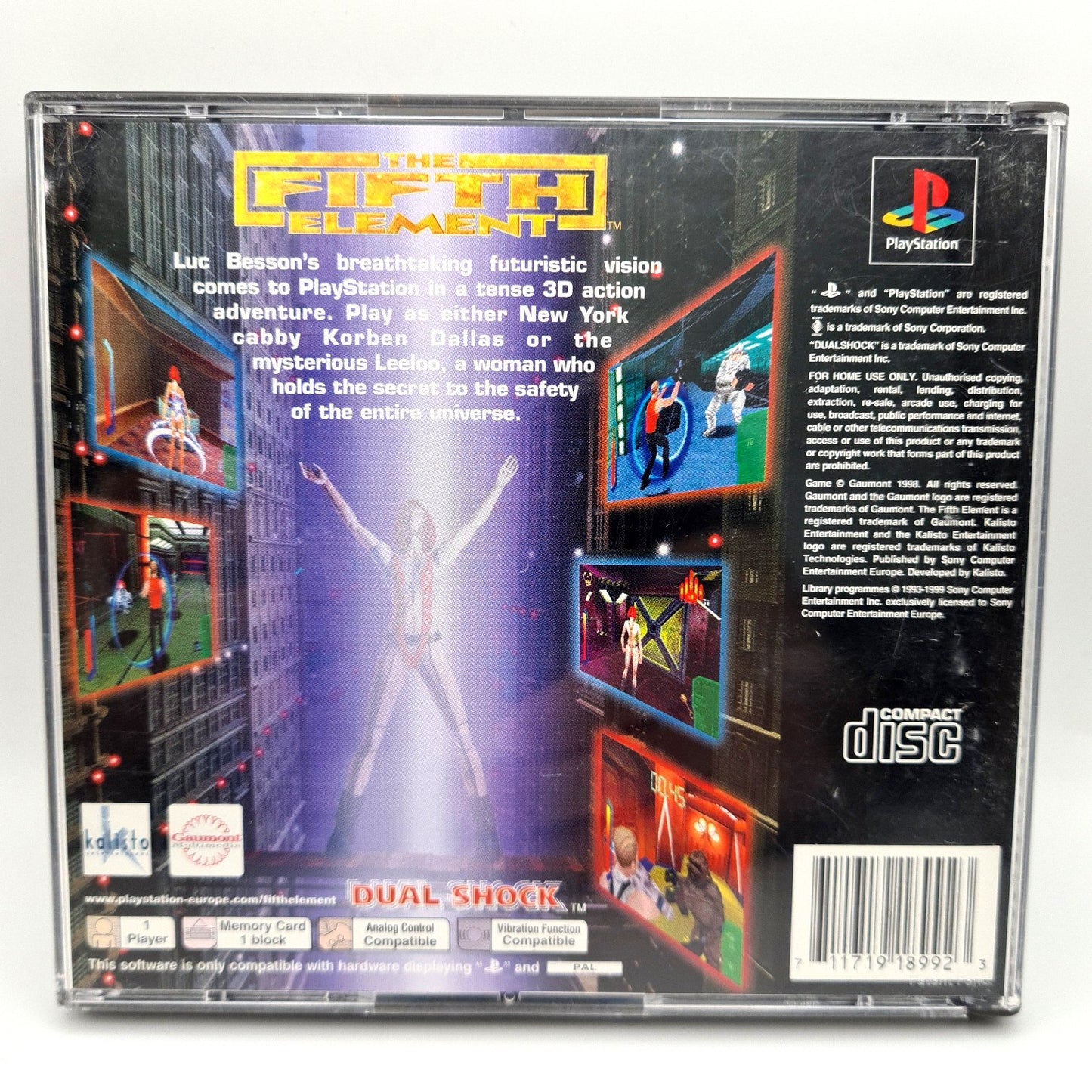 The Fifth Element Playstation 1 Game