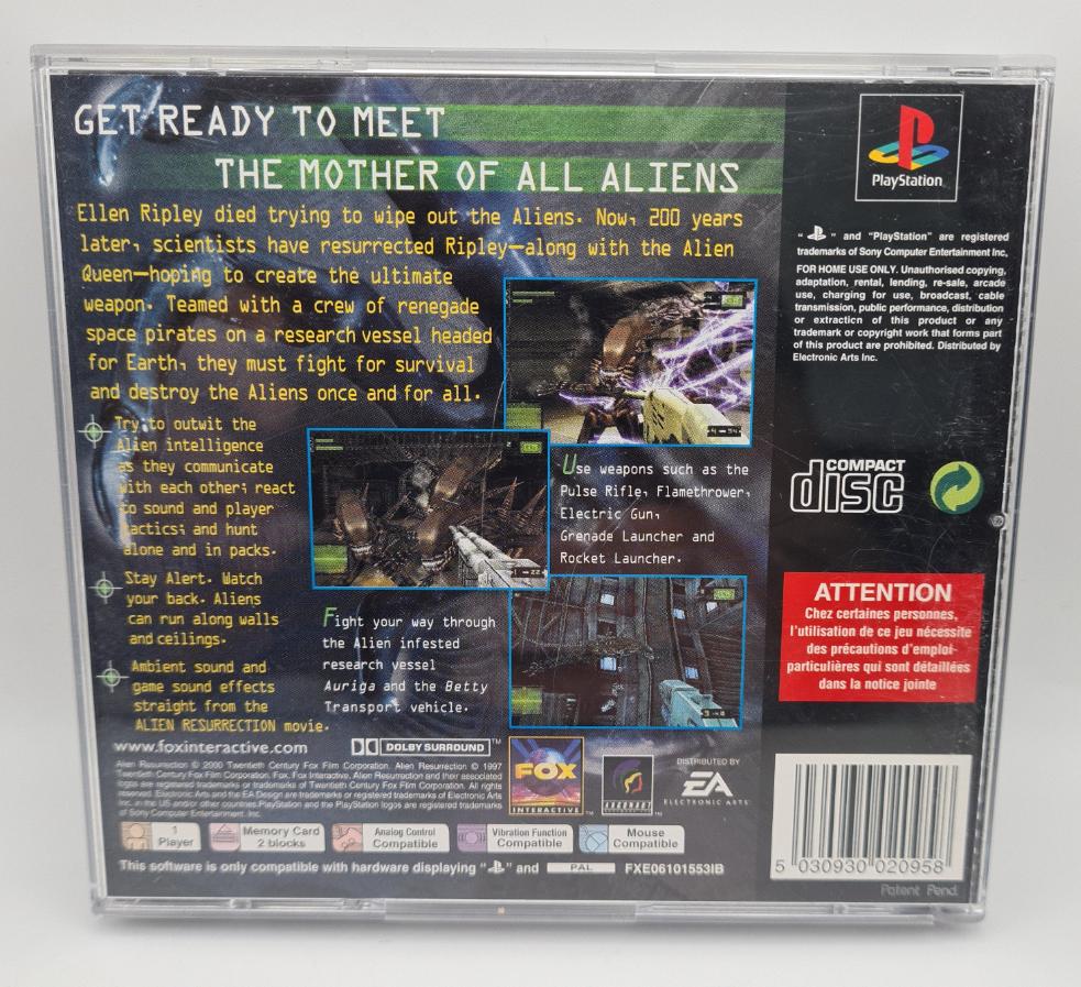 Alien Resurrection Sony Playstation 1 Game