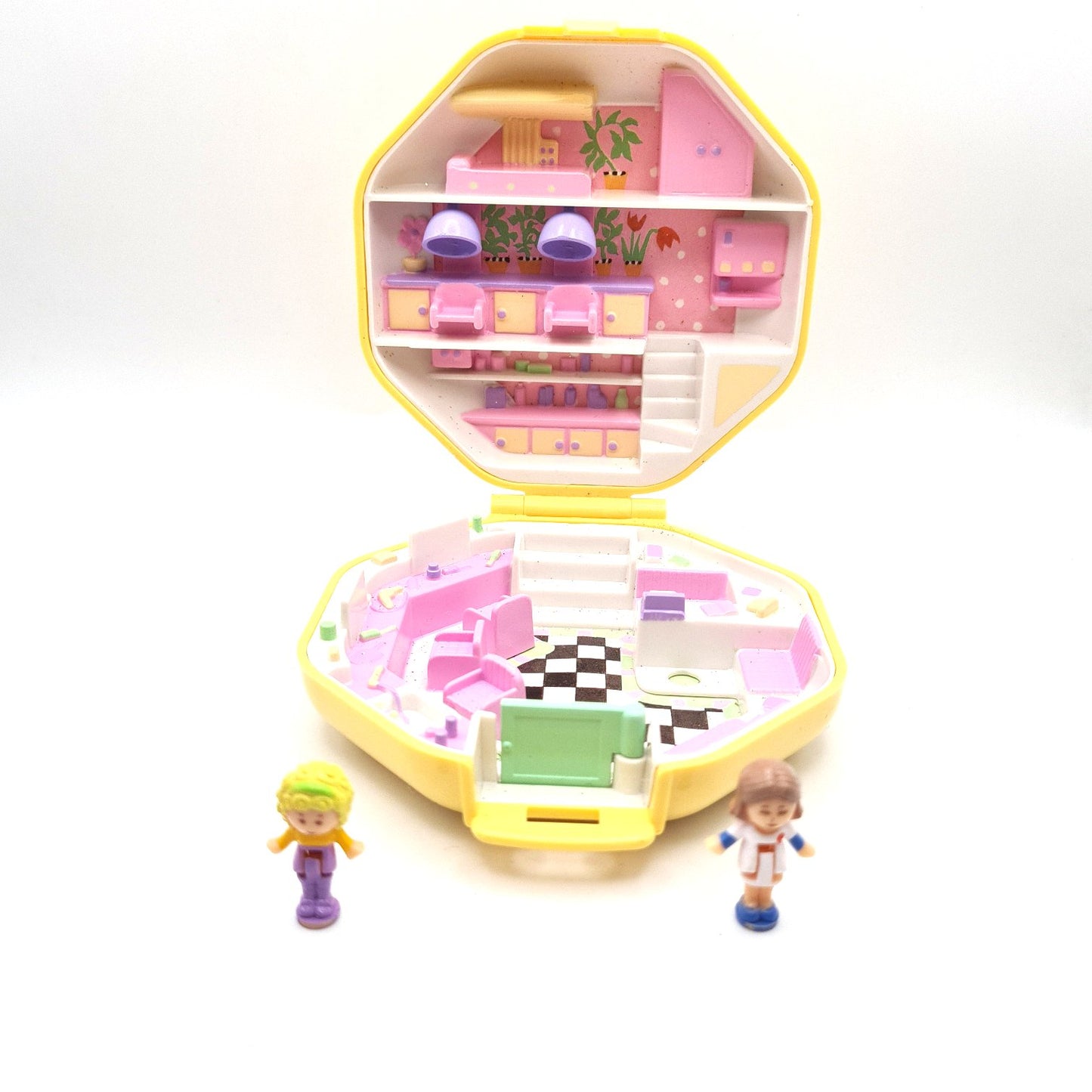 Polly Pocket Beauty Hair Salon Bluebird 1990 Compact Complete W2