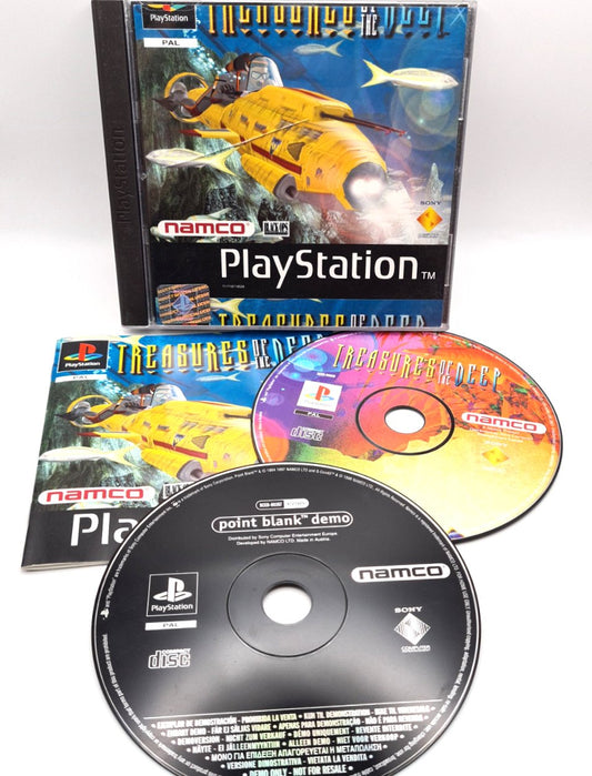 Teasures Of The Deep (Misprinted Cover) Including Point Blank Demo Sony Playstation 1 Game