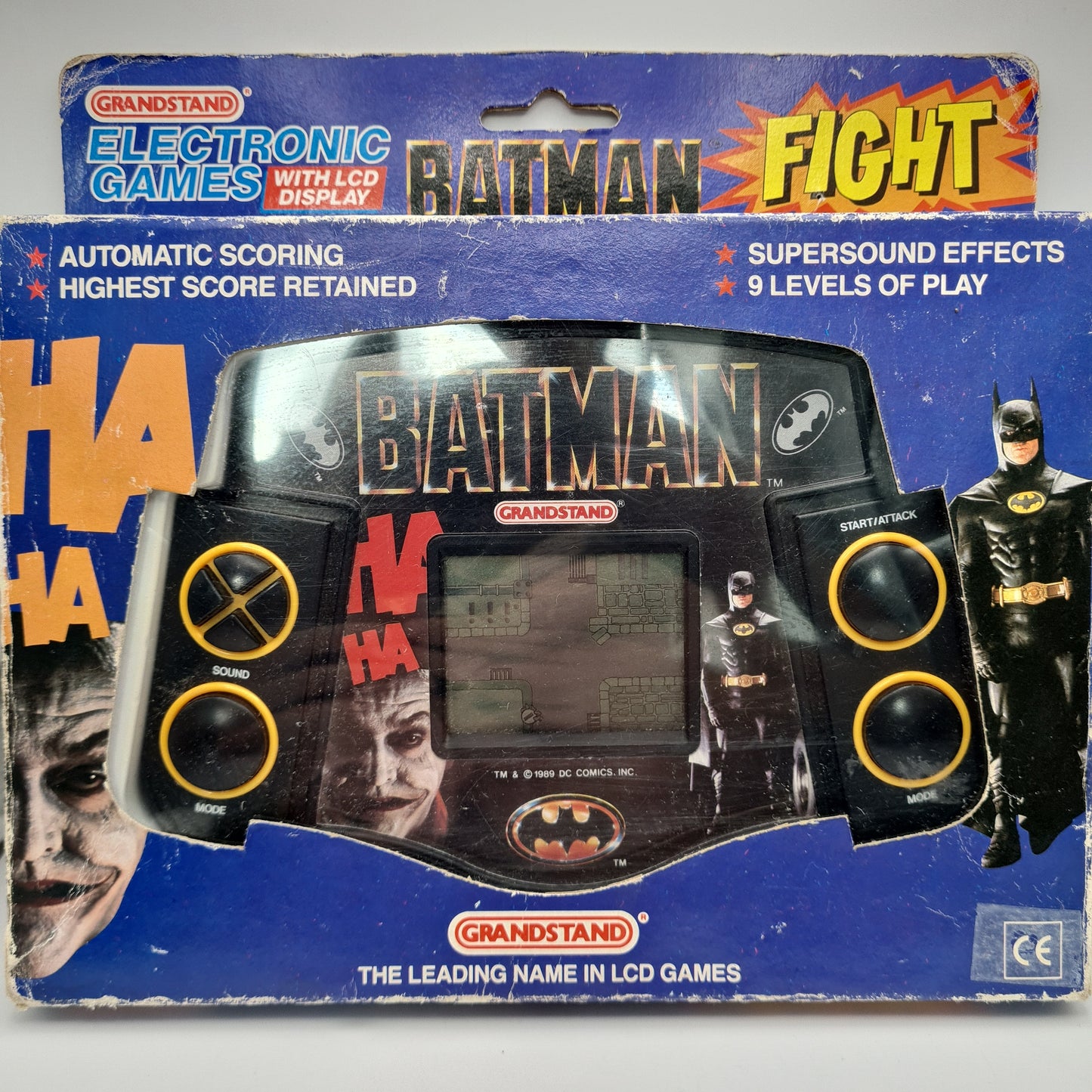 BATMAN Handheld Electronic Game LCD Toy Boxed + Working GRANDSTAND 1989