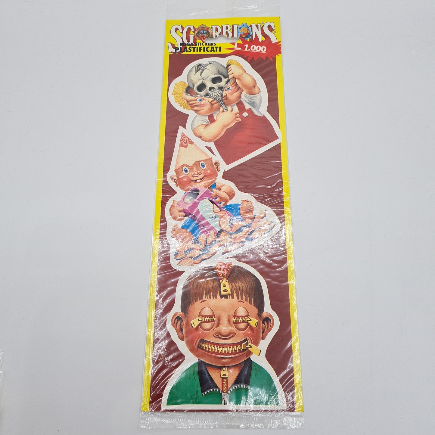 Garbage Pail Kids Sgorbions Italian Mega Stickers Sheet 80s 1989 W6
