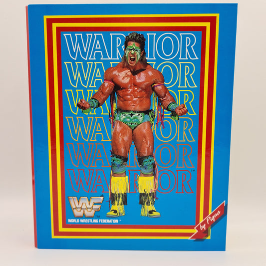 WWF PIGMA 1991 ULTIMATE WARRIOR 8.5"x 7" FILE FOLDER ITALIAN EXCLUSIVE W2