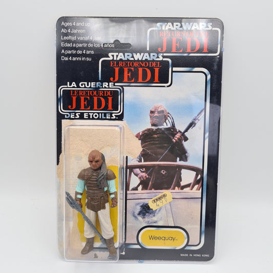 Star Wars Vintage Weequay Complete With Tri Logo Backing Card