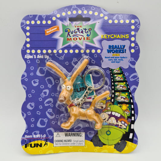 RUGRATS MOVIE SPIKE BASIC FUN KEY CHAIN FACTORY PACKAGED W8