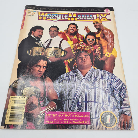 WWF Wrestlemania 9 IX 1993 Vintage Souvenir Event Program WWE