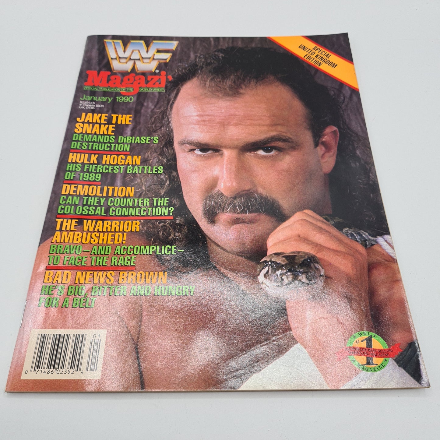 WWF Magazine January 1990 Vol. 9 No. 1 Jake Snake Hulk Hogan Special UK Edition