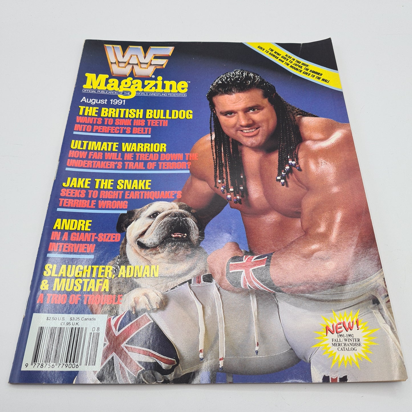 WWF WWE Magazine AUGUST 1991 British Bulldog